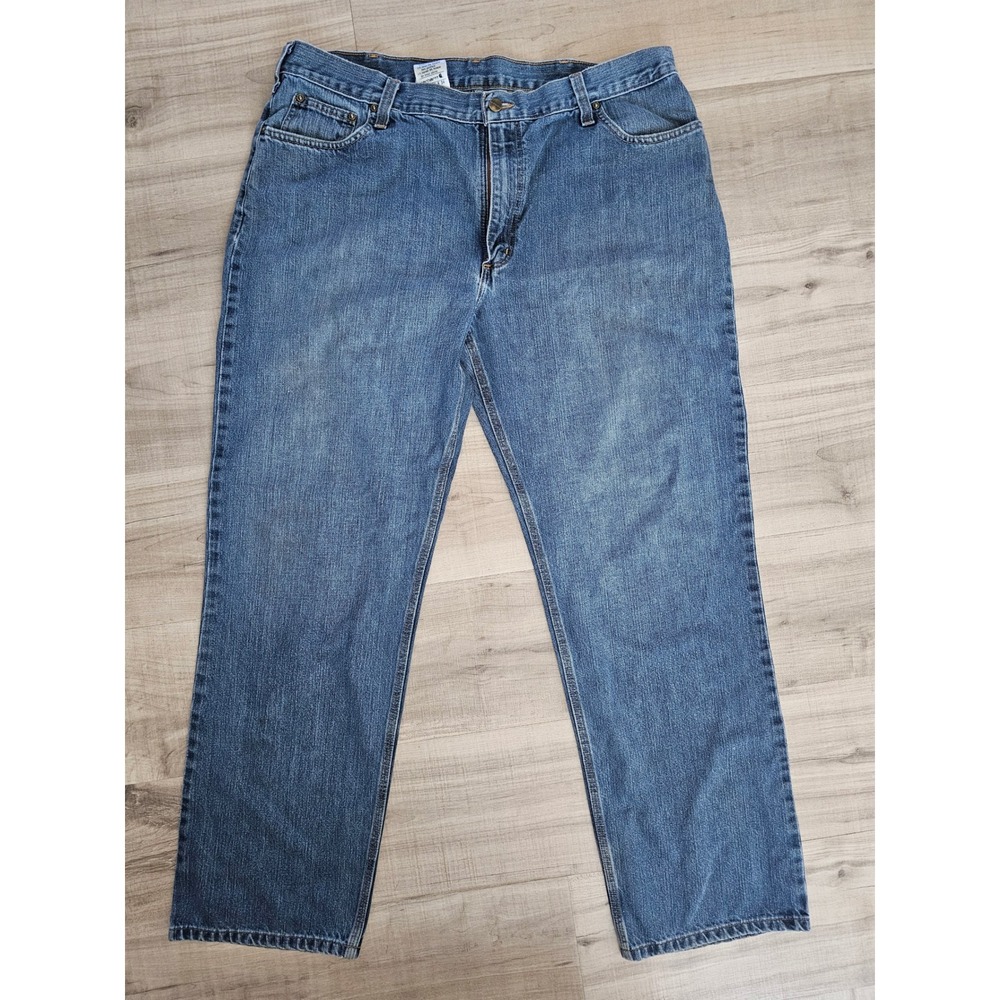 Carhartt Relaxed Fit Jeans Mens 40x34 Blue Denim Work Pants